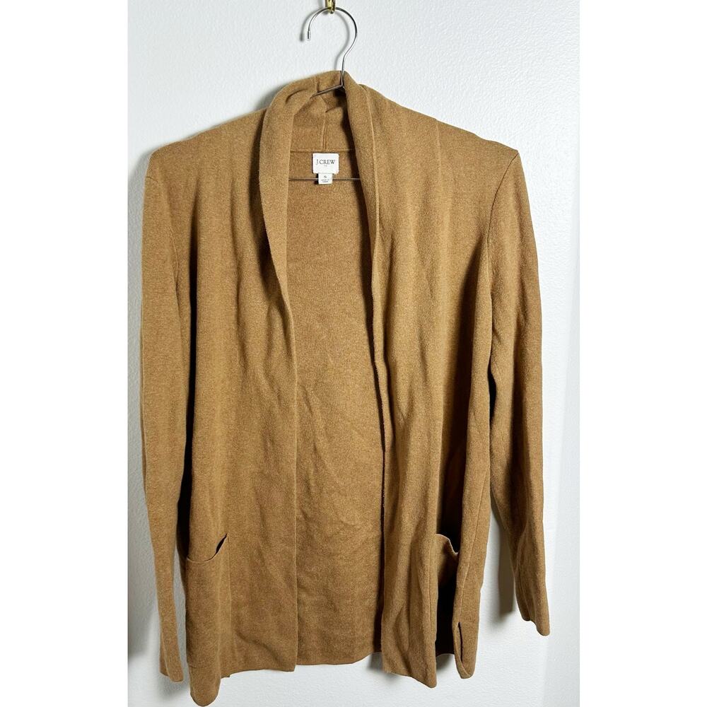 J. Crew Women's Chelsea Sweater Blazer Cardigan in Heather Camel Tan sz S - Picture 2 of 7